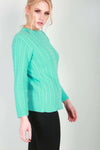 Long Sleeve Mint Cable Knit Jumper - bejealous-com