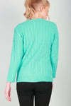 Long Sleeve Mint Cable Knit Jumper - bejealous-com