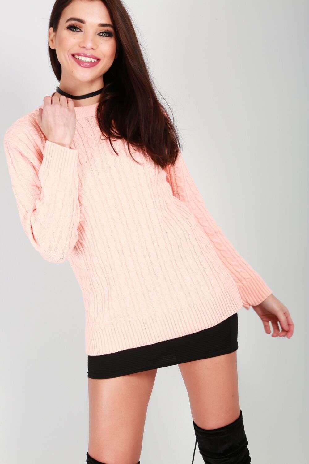 Long Sleeve Mint Cable Knit Jumper - bejealous-com