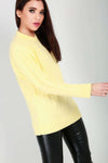 Molly Long Sleeve Chunky Knit Baggy Sweatshirt - bejealous-com