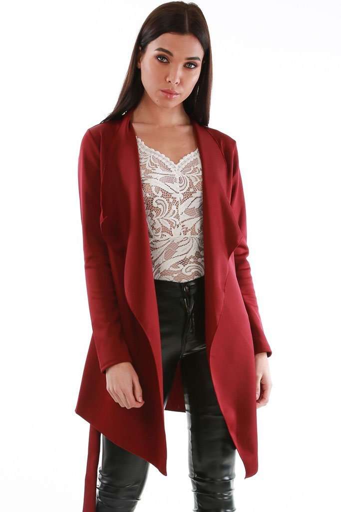 Molly Long Sleeve Waterfall Duster Coat - bejealous-com