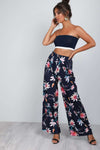 Monique High Waisted Floral Palazzo Pants - bejealous-com