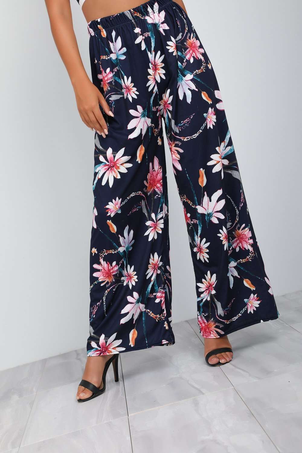 Monique High Waisted Floral Palazzo Pants - bejealous-com
