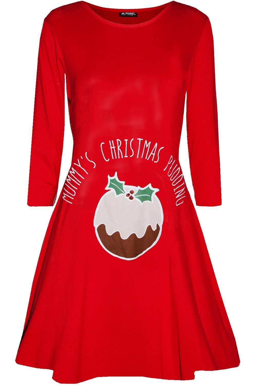 Mummy's Christmas Pudding Maternity Swing Dress - bejealous-com