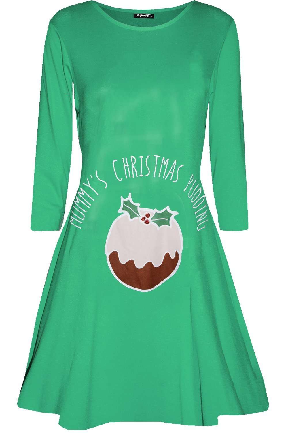 Mummy's Christmas Pudding Maternity Swing Dress - bejealous-com