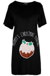 Mummy's Christmas Pudding Maternity T-Shirt Dress - bejealous-com