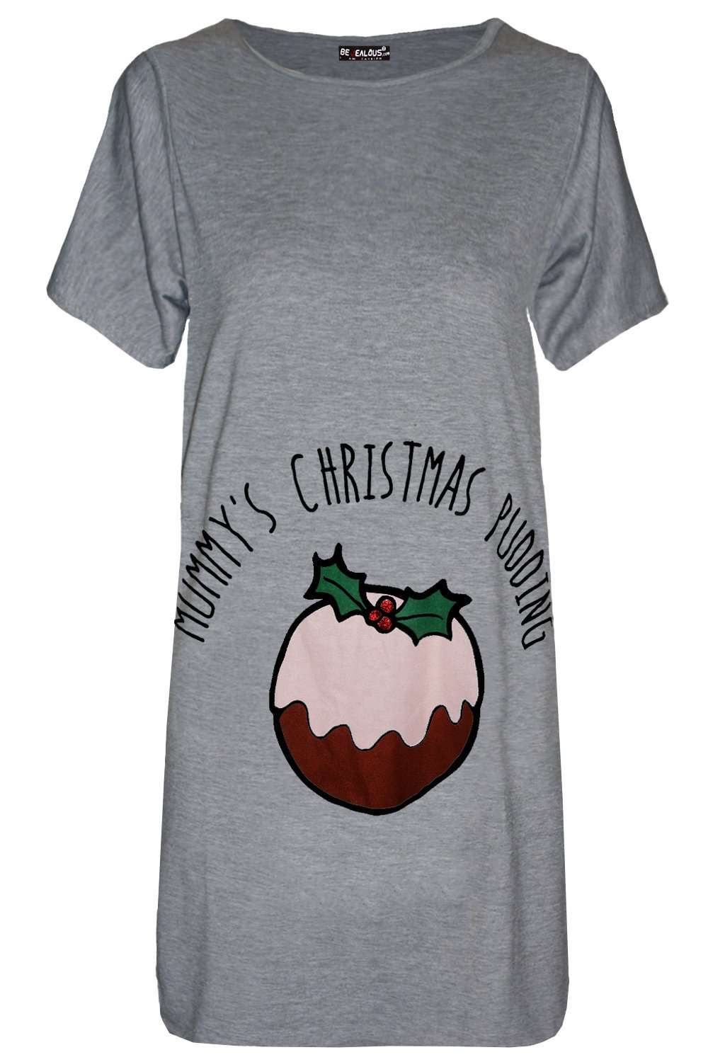 Mummy's Christmas Pudding Maternity T-Shirt Dress - bejealous-com