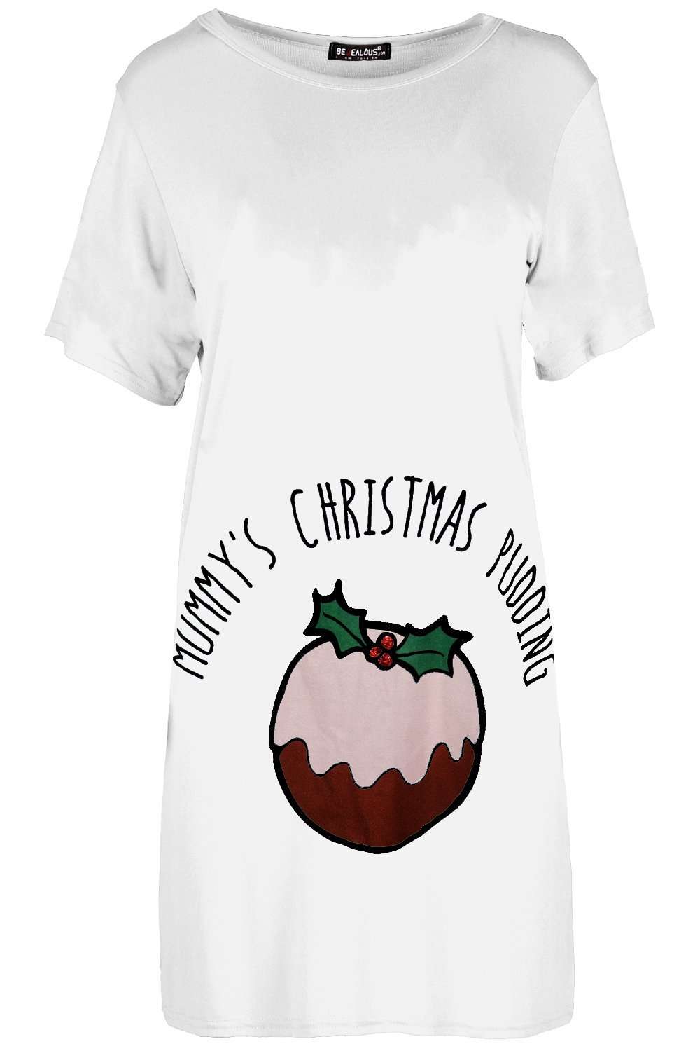 Mummy's Christmas Pudding Maternity T-Shirt Dress - bejealous-com