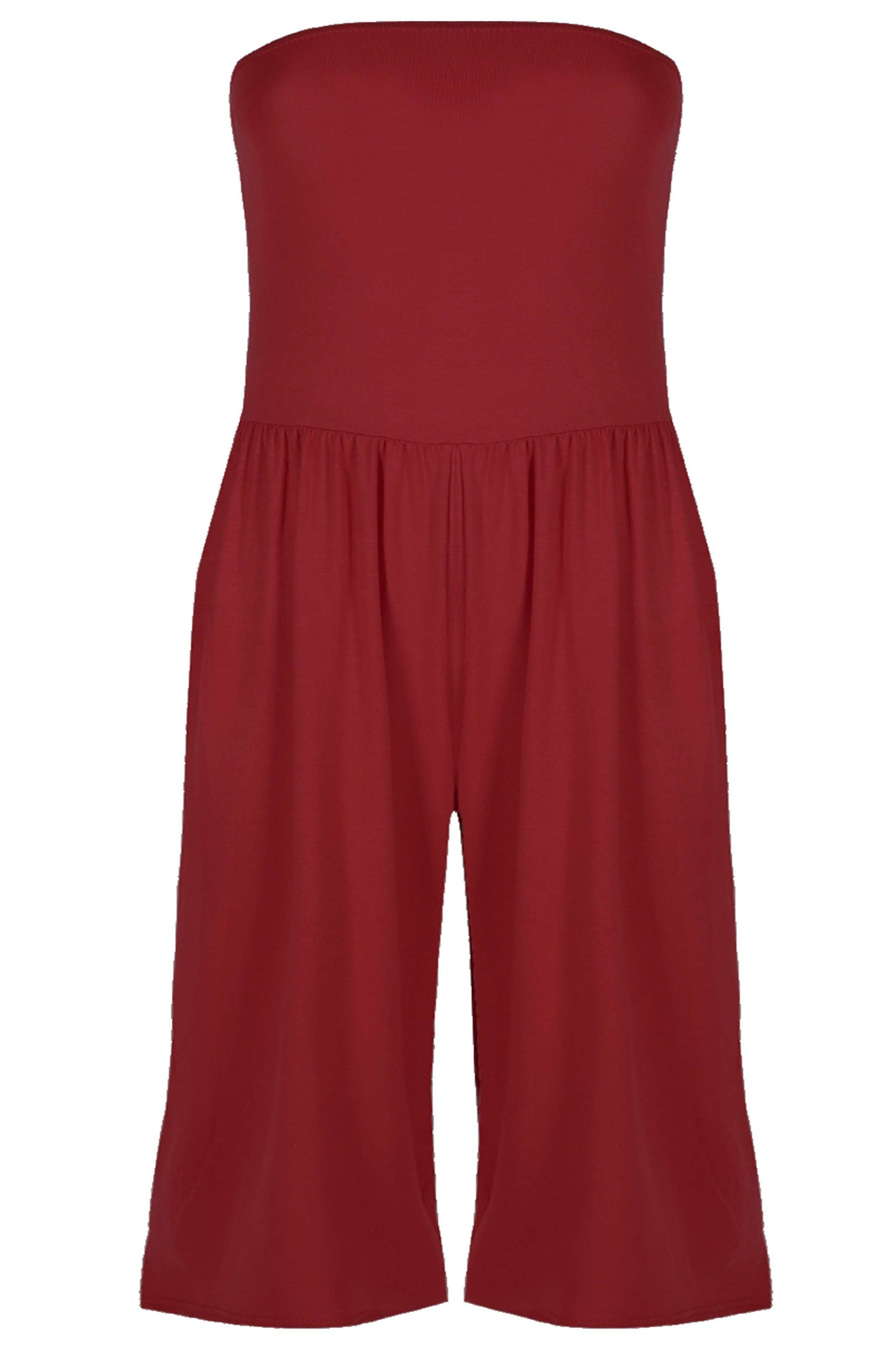 Mya Bardot Cropped Leg Jersey Jumpsuit - bejealous-com