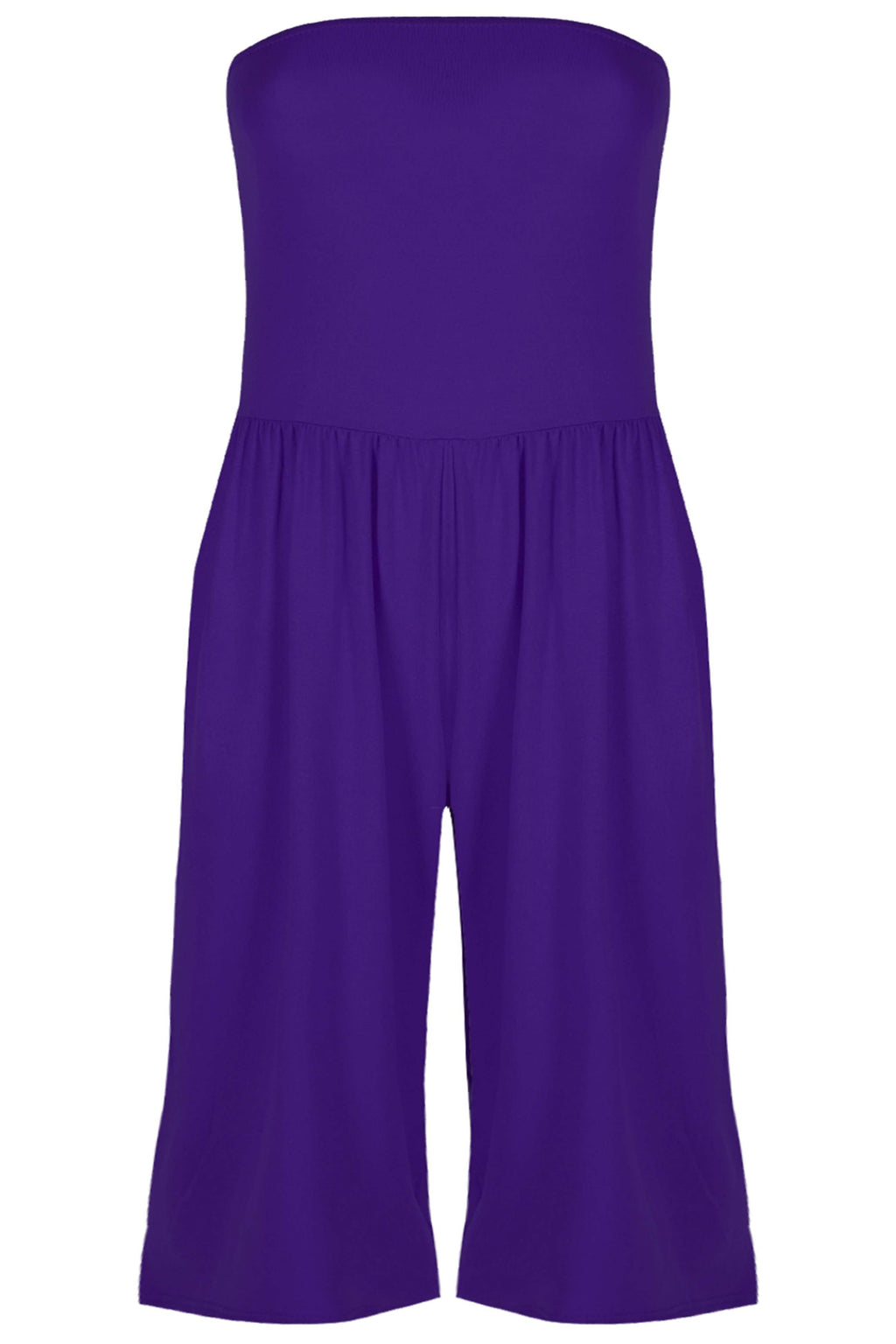 Mya Bardot Cropped Leg Jersey Jumpsuit - bejealous-com