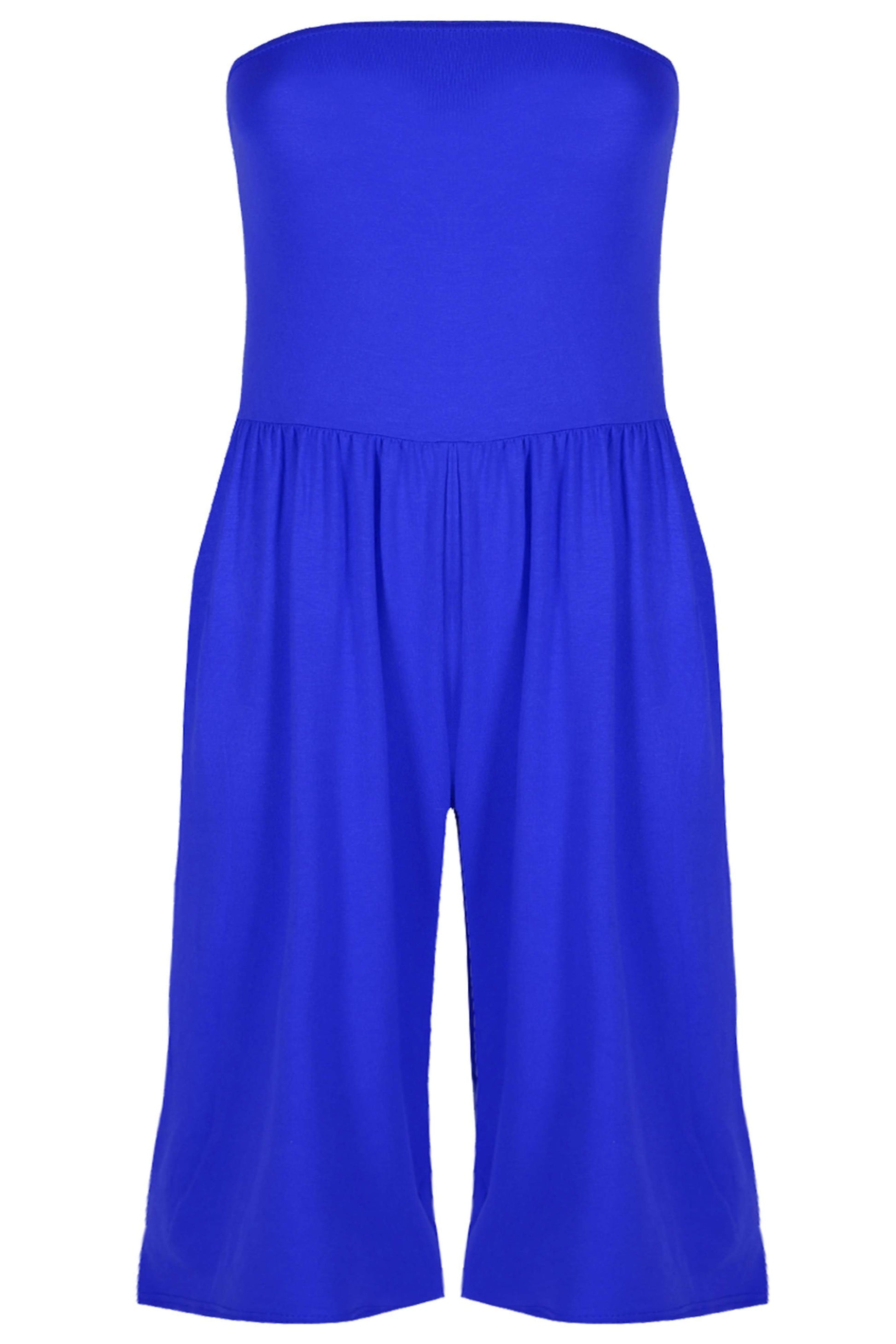 Mya Bardot Cropped Leg Jersey Jumpsuit - bejealous-com