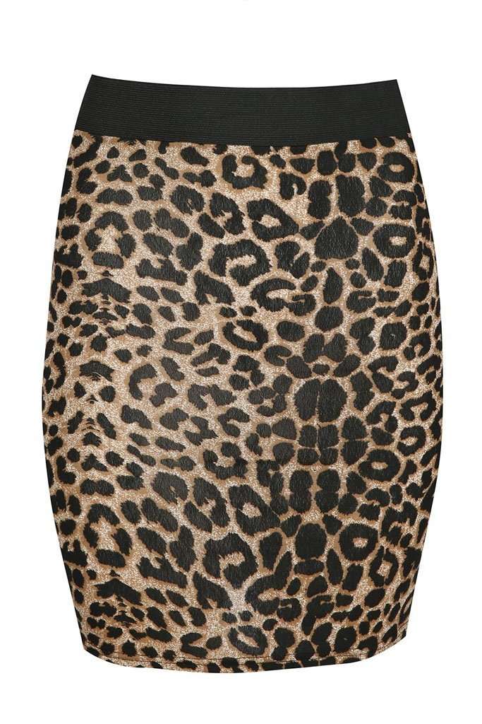 Nat Leopard Print Mini Tube Skirt - bejealous-com