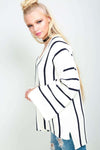 Natalia Flare Sleeve Striped Knitted Jumper - bejealous-com