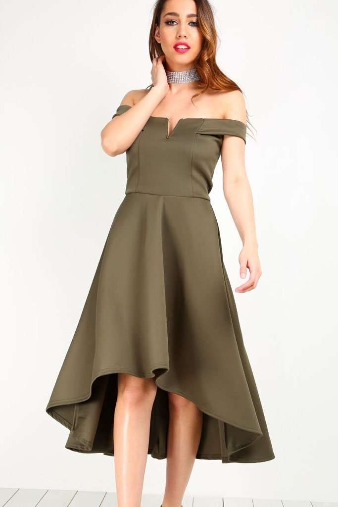 Natalia V Bar Strapless Midi Swing Dress - bejealous-com