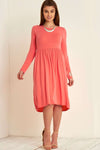 Natalie Long Sleeve Midi Swing Dress - bejealous-com