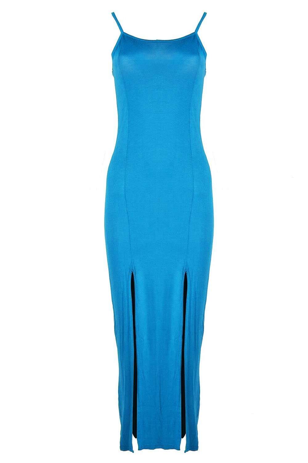 Nataly Strappy Split Leg Red Maxi Dress - bejealous-com