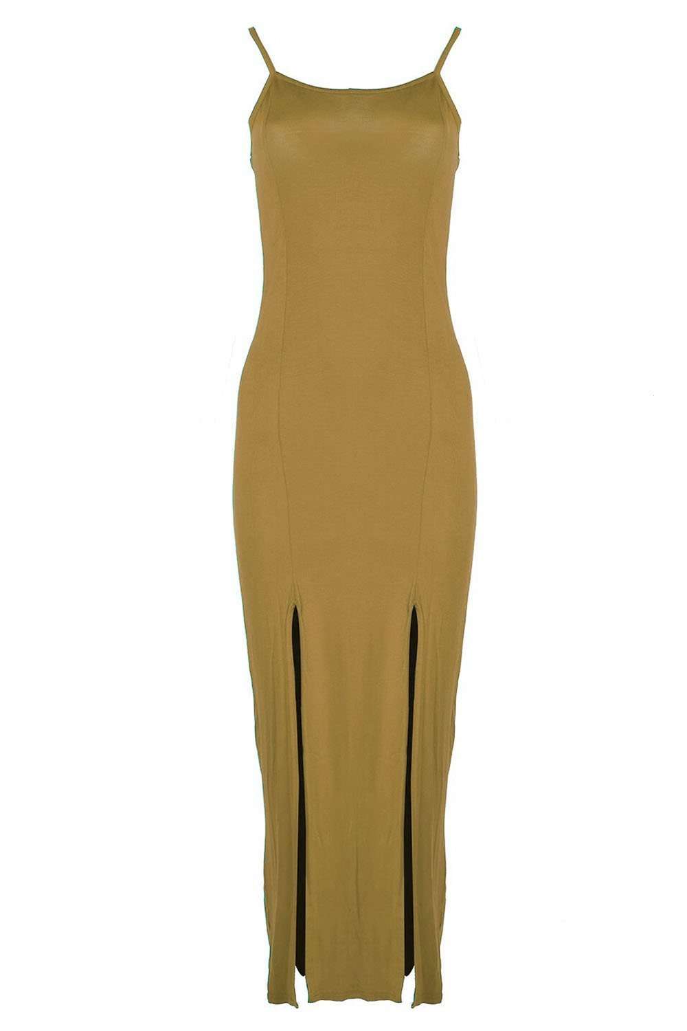 Nataly Strappy Split Leg Red Maxi Dress - bejealous-com