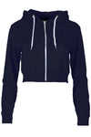 Natillia Fleece Lined Cropped Hoodie - bejealous-com