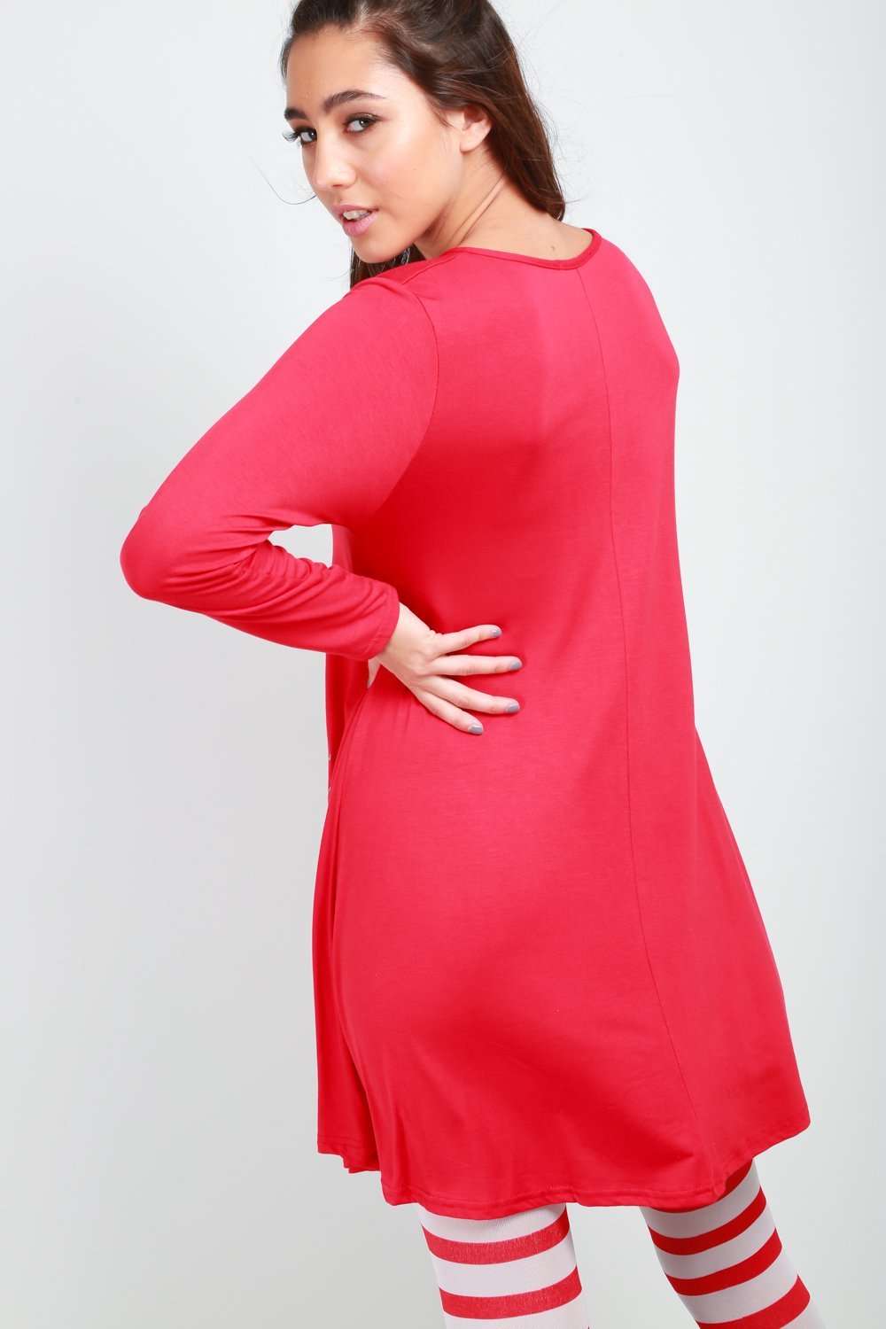 Naughty List Slogan Print Dress - bejealous-com
