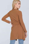 Niamh Long Sleeve Open Front Belted Jacket - bejealous-com