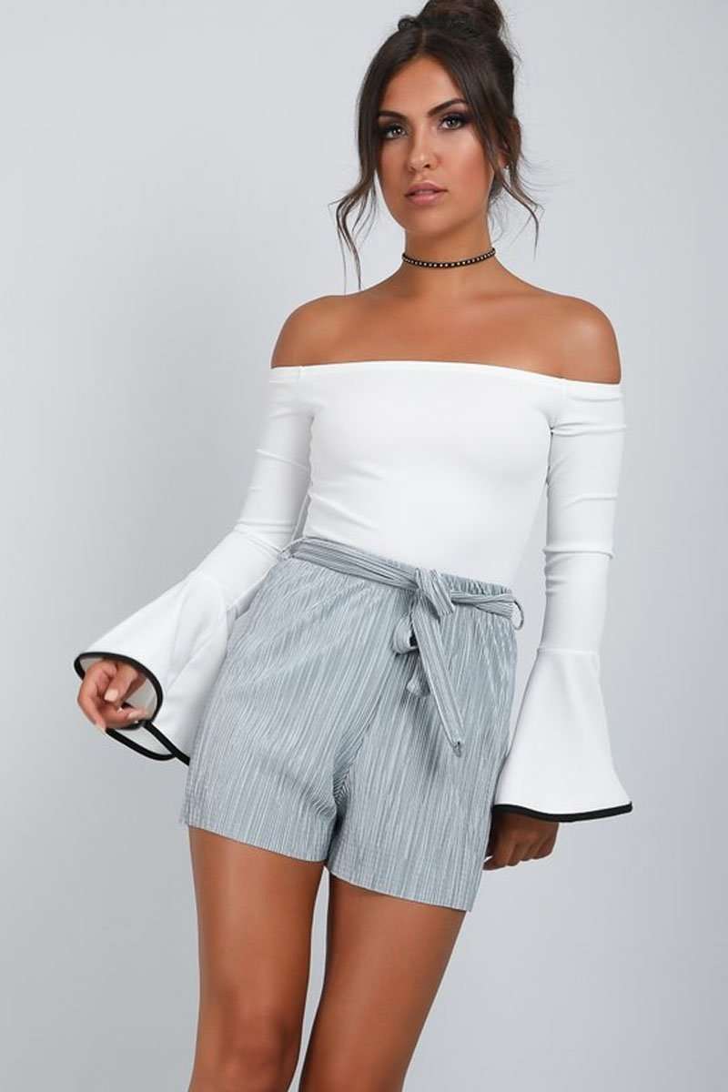 Nikki High Waisted Belted Pleated Shorts - bejealous-com