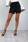 Nikki High Waisted Paper Bag Pleated Shorts - bejealous-com