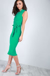 Olivia Tuxedo Wrap Midi Bodycon Dress - bejealous-com