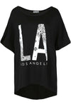 Orla Bardot Los Angeles Slogan Print Tshirt - bejealous-com