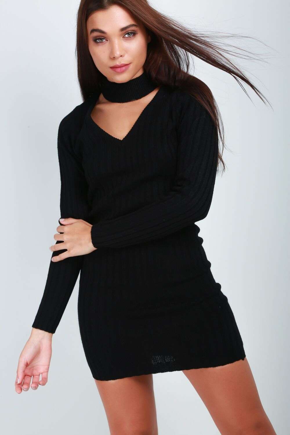 Orla Choker Neck Bodycon - bejealous-com