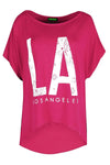 Orla Plus Los Angeles Slogan Print Tshirt - bejealous-com