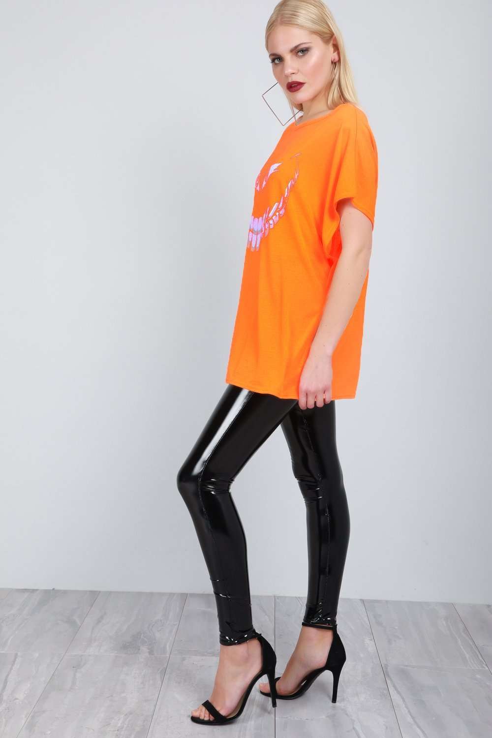 Oversized Scary Smile Baggy Halloween Tshirt - bejealous-com