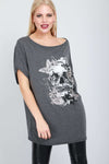 Oversized Skull Bat Wing Tshirt - bejealous-com