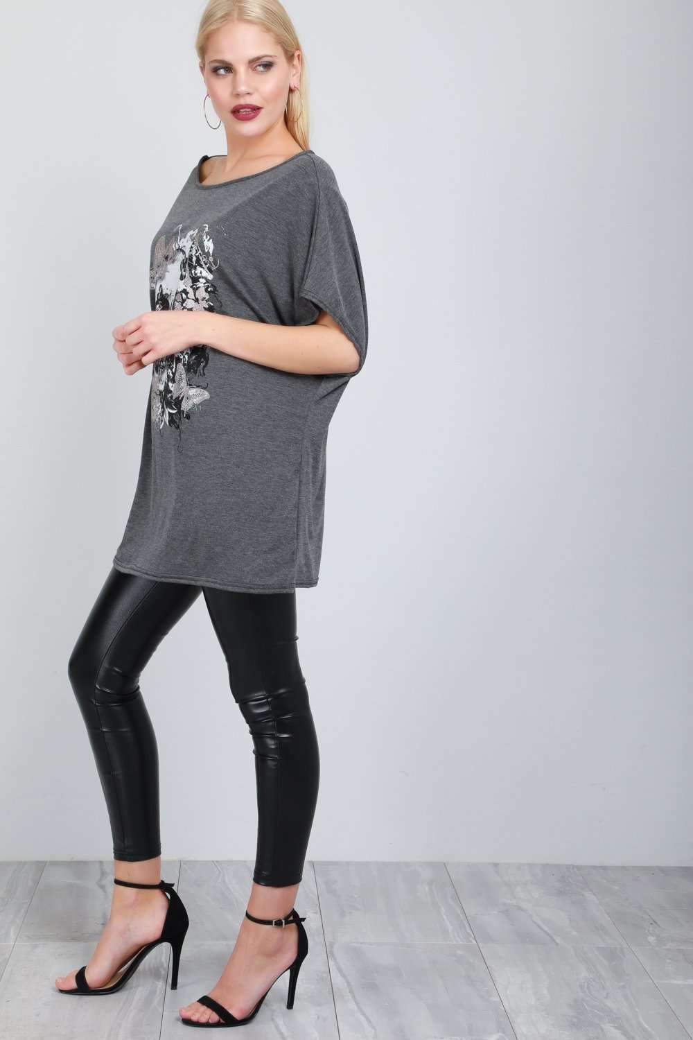 Oversized Skull Bat Wing Tshirt - bejealous-com