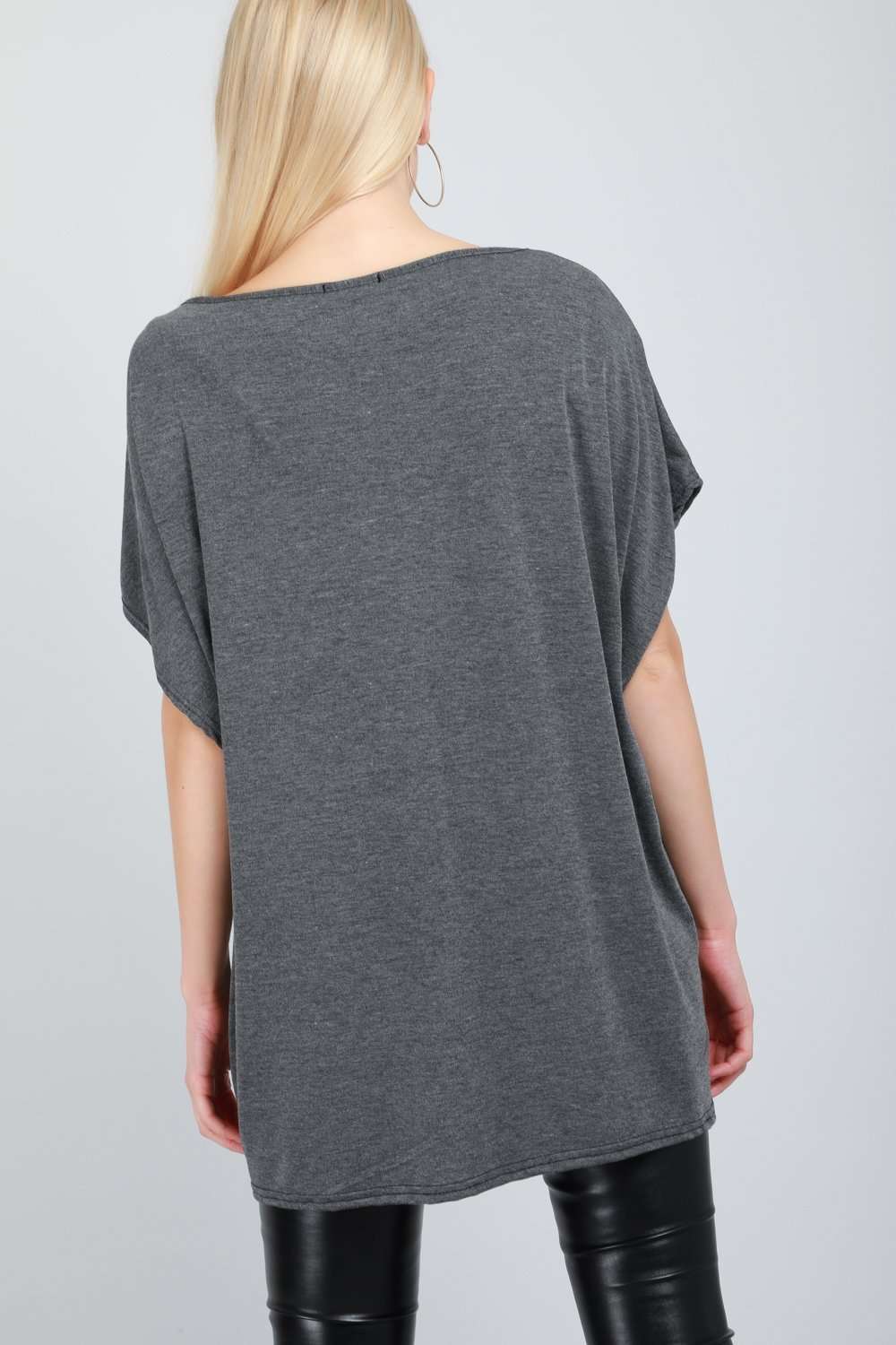 Oversized Skull Print Bat Wing Tshirt - bejealous-com