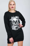 Oversized Skull Print Jumper Dress - bejealous-com