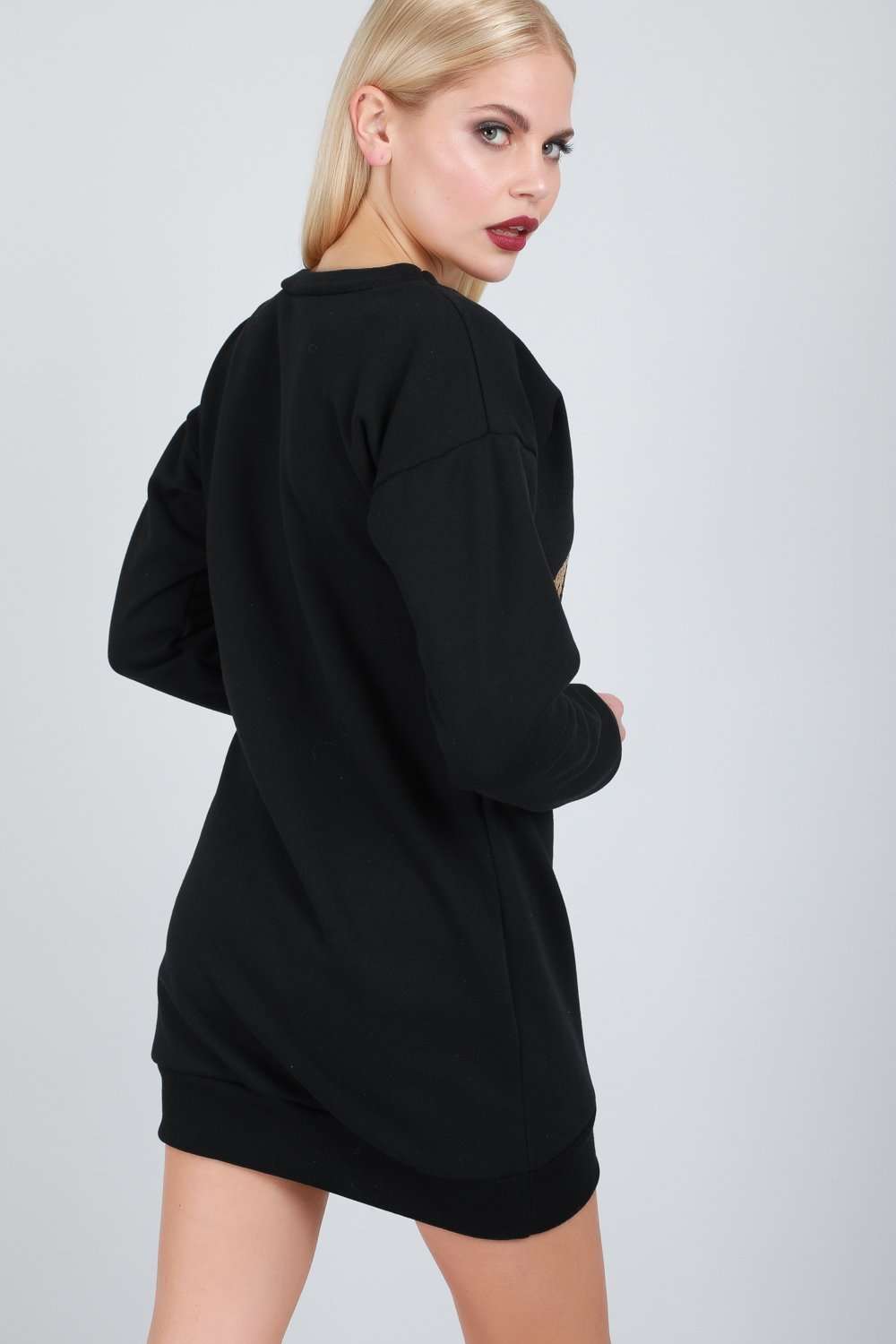 Oversized Skull Print Jumper Dress - bejealous-com