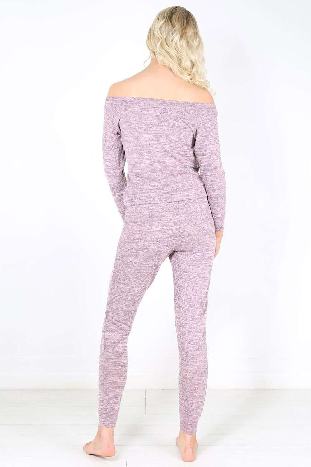 Paige Off Shoulder Marl Knit Coord Set - bejealous-com