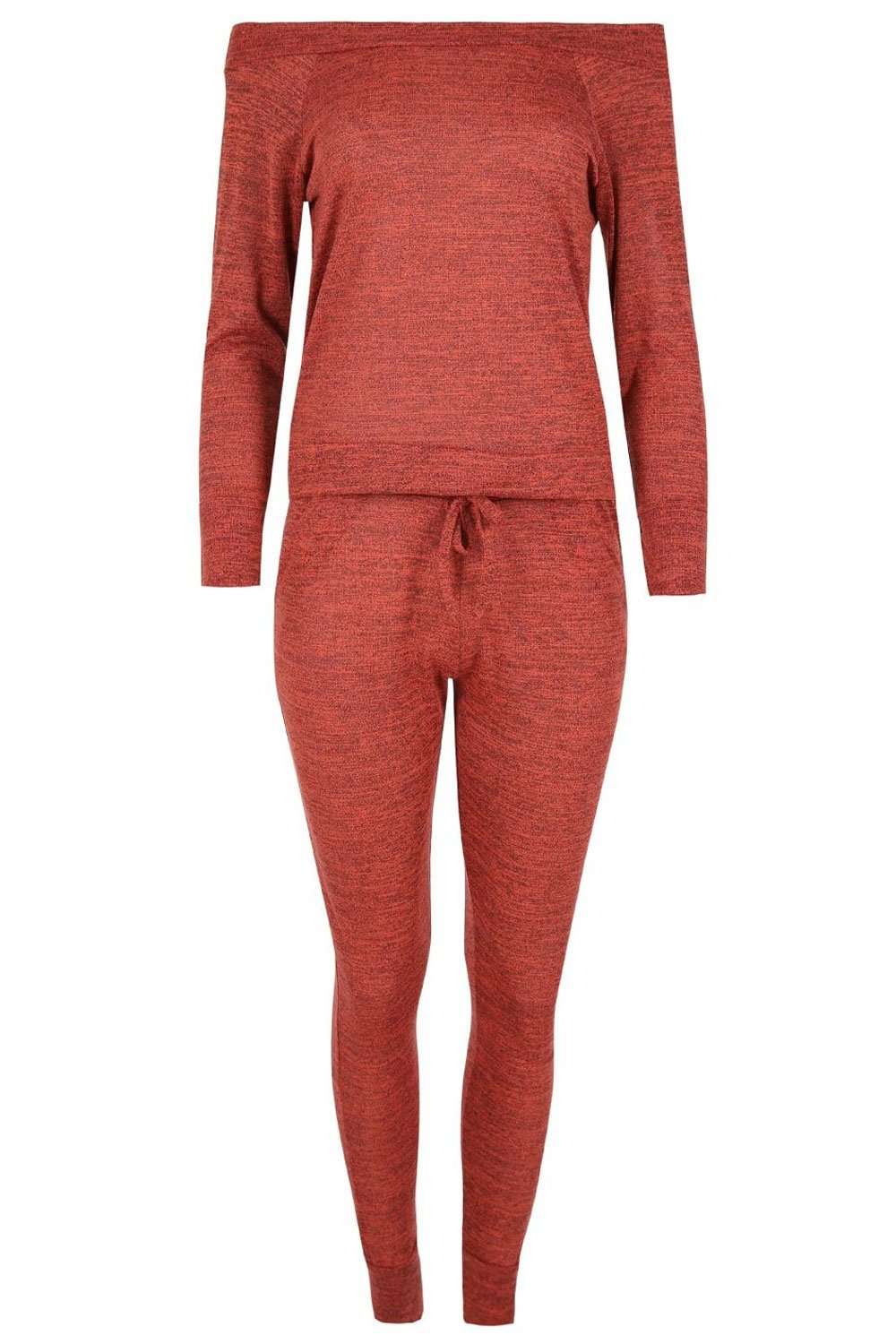 Paige Off Shoulder Marl Knit Coord Set - bejealous-com