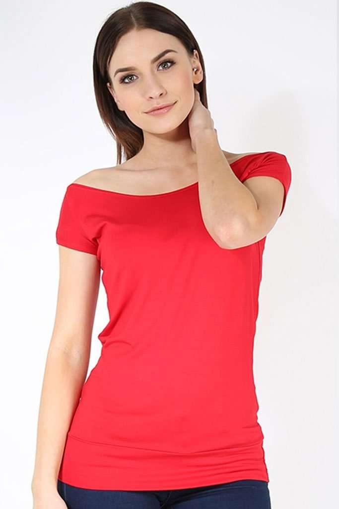 Paige Off Shoulder Short Sleeve Tshirt - bejealous-com