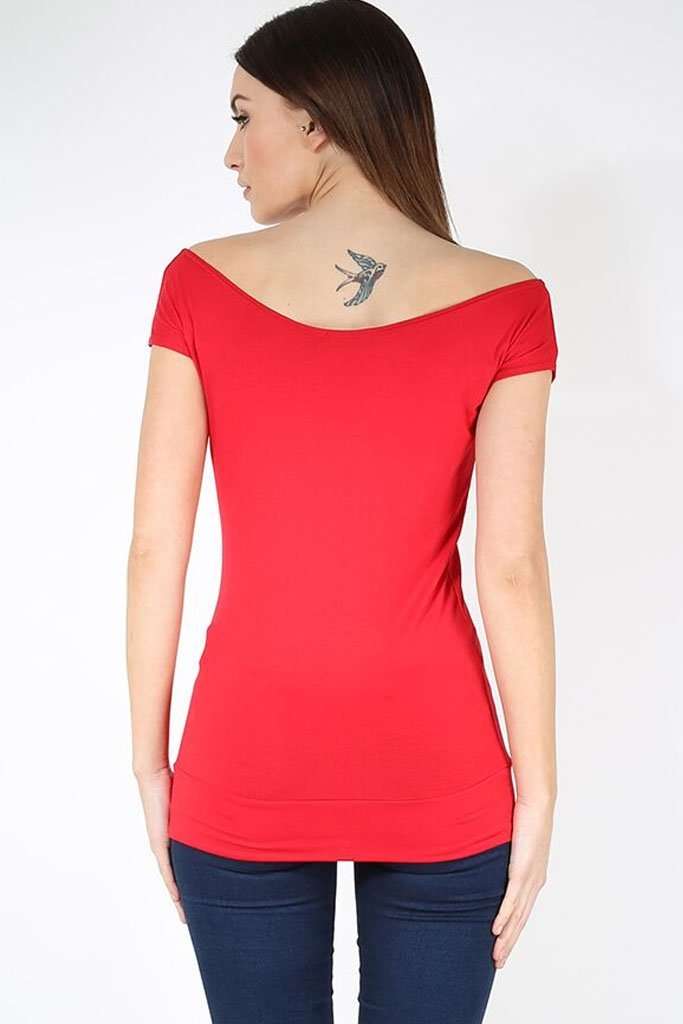 Paige Off Shoulder Short Sleeve Tshirt - bejealous-com