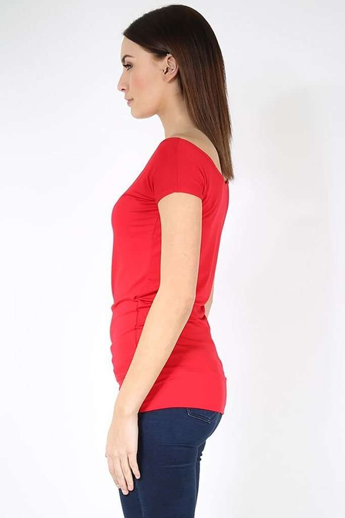 Paige Off Shoulder Short Sleeve Tshirt - bejealous-com