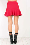 Pamola High Waisted Frill Hem Mini Skirt - bejealous-com