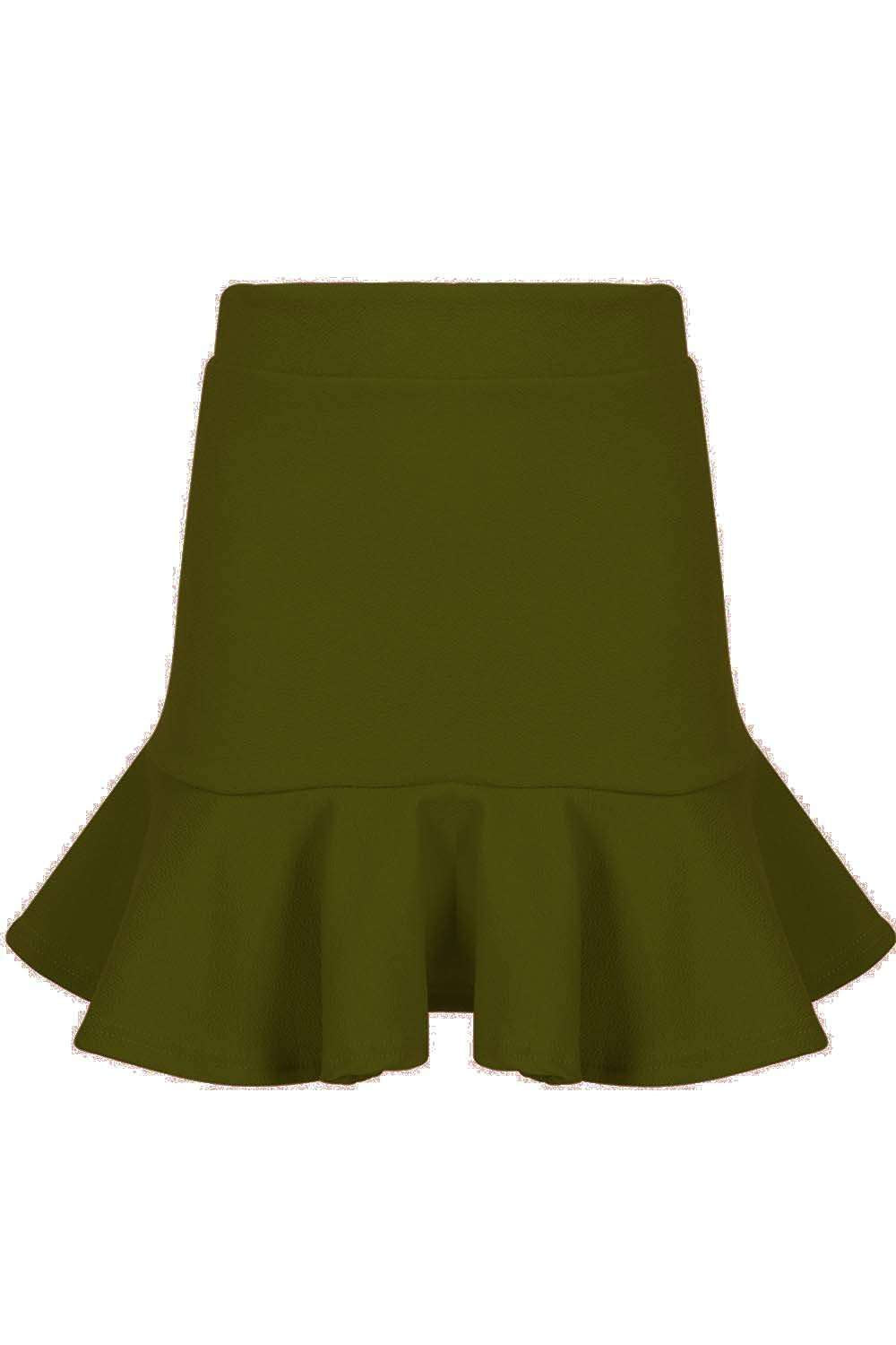 Pamola High Waisted Frill Hem Mini Skirt - bejealous-com