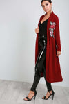 Paris Long Sleeve Floral Embroidered Maxi Jacket - bejealous-com