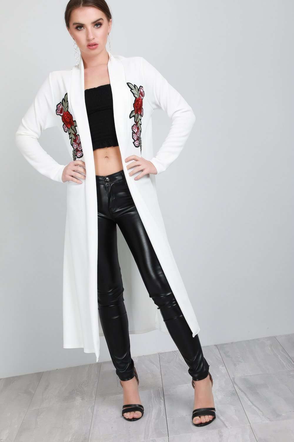 Paris Long Sleeve Floral Embroidered Maxi Jacket - bejealous-com