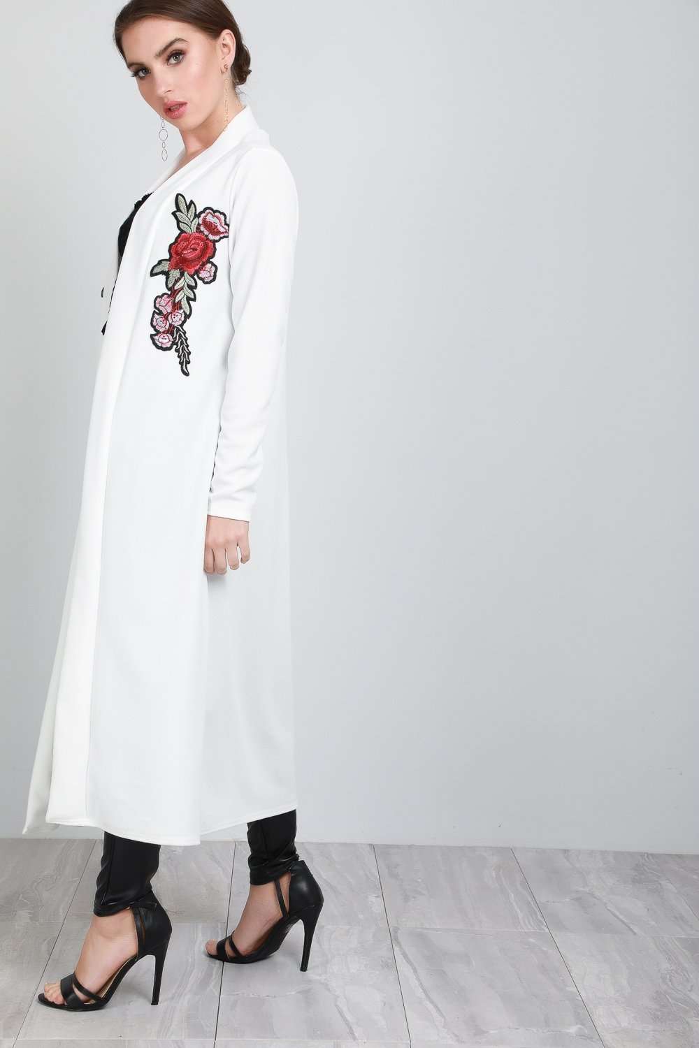 Paris Long Sleeve Floral Embroidered Maxi Jacket - bejealous-com