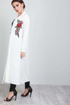 Paris Long Sleeve Floral Embroidered Maxi Jacket - bejealous-com