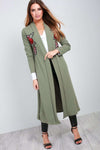 Paris Long Sleeve Floral Embroidered Maxi Jacket - bejealous-com