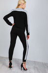 Paris Panel Striped Slim Tracksuit Set - bejealous-com