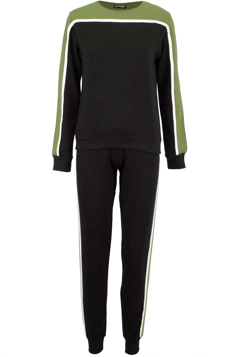 Paris Panel Striped Slim Tracksuit Set - bejealous-com